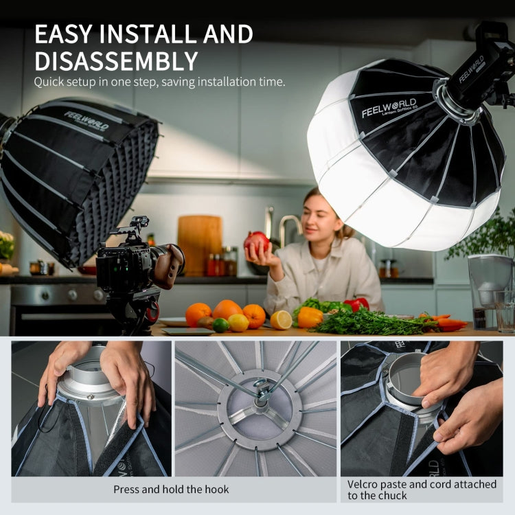 FEELWORLD FSL65 65cm Lantern Softbox Quick Release Diffuser with Bowens Mount - free shipping - PMC TechLife - Order now!