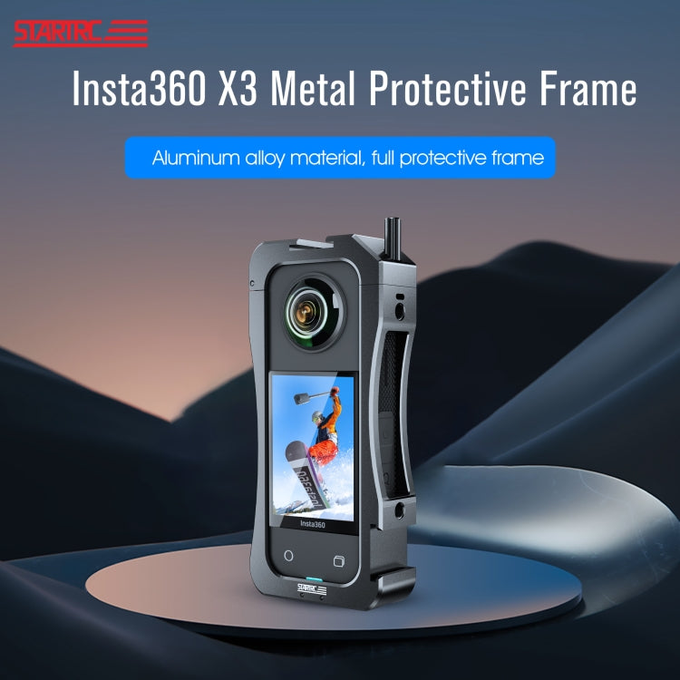 For Insta360 X3 STARTRC Metal Protective Cage Rig Housing Frame(Black) - Mount & Holder by STARTRC | Online Shopping South Africa | PMC Jewellery | Buy Now Pay Later Mobicred