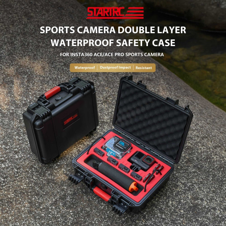 For Insta360 Ace / Ace Pro STARTRC Waterproof Dual-layer Suitcase Storage Box (Black) - free shipping - PMC TechLife - Order now!
