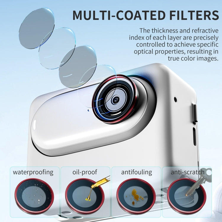 For Insta360 GO 3S STARTRC CPL Camera Lens Filter (Black Red) - free shipping - PMC TechLife - Order now!