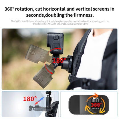 STARTRC 360 Degree Rotation Backpack Clip Magnetic Suction Mount (Black) - Case & Bags by STARTRC | Online Shopping South Africa | PMC Jewellery