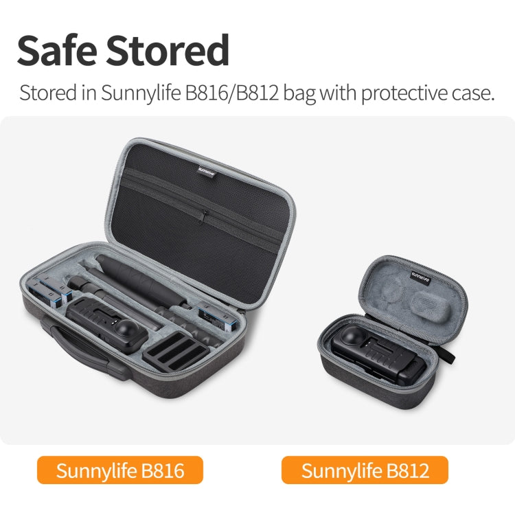 For Insta360 X4 Sunnylife Integrated Lens Screen Camera Cover Protector Screen Protective Case (Transparent Black) - free shipping - PMC TechLife - Order now!