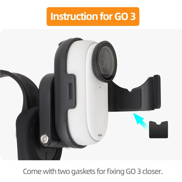 For Insta360 GO 3S / GO 3 Sunnylife Camera Strap Magnetic Mount Drone Mount Silicone Wristband Backpack Stripe (Black) - free shipping - PMC TechLife - Order now!
