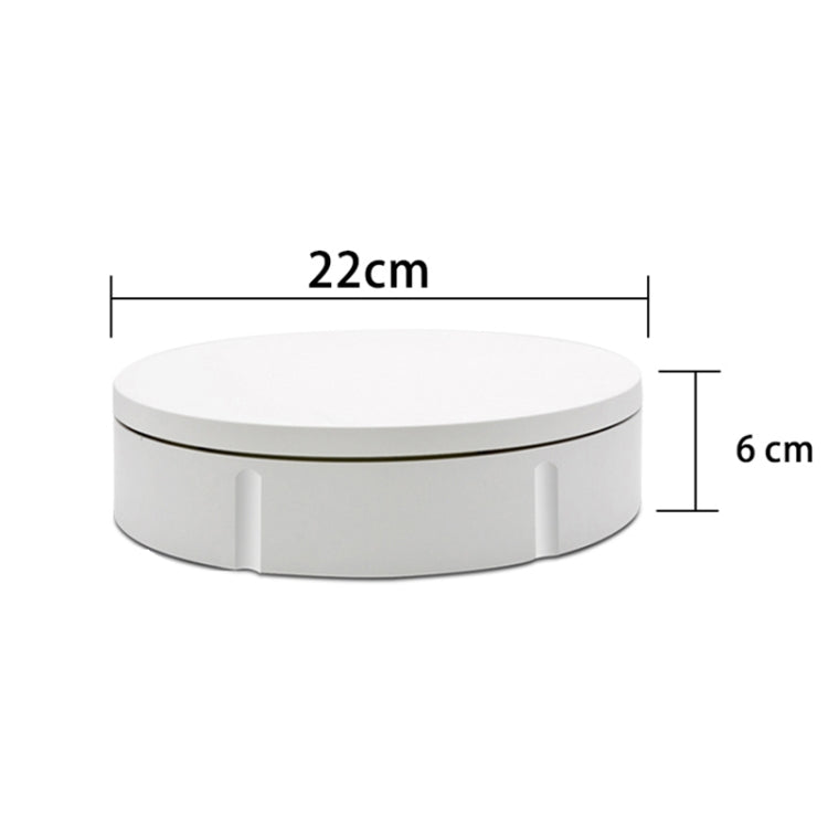 22cm USB Charging Rotating Display Stand Video Shooting Props Turntable, Load: 10kg, No Battery(White) -  by PMC TechLife | Online Shopping South Africa | PMC TechLife | Buy Now Pay Later Mobicred