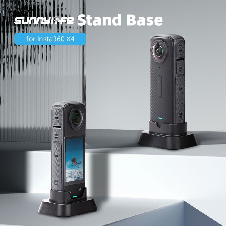 For Insta360 X4 Sunnylife Desktop Stand Base (Black) - Mount & Holder by Sunnylife | Online Shopping South Africa | PMC TechLife | Buy Now Pay Later Mobicred