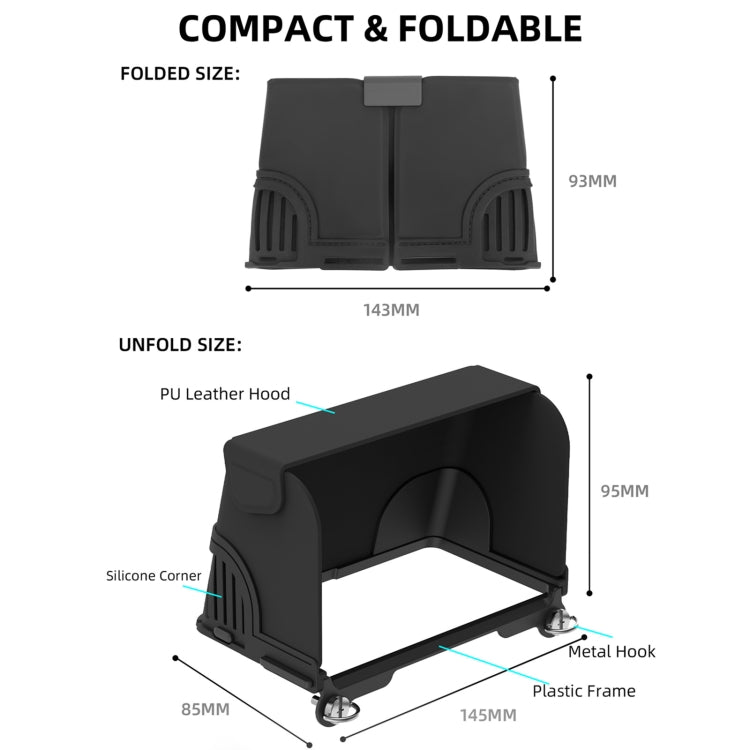 For DJI RC 2 Sunnylife ZG673 Remote Control Sunshade Hood Cover (Black) - Lens Hood by Sunnylife | Online Shopping South Africa | PMC Jewellery | Buy Now Pay Later Mobicred