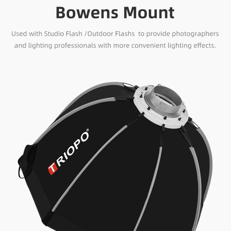 TRIOPO K65 65cm Speedlite Flash Octagon Parabolic Softbox Bowens Mount Diffuser for Speedlite - free shipping - PMC TechLife - Order now!
