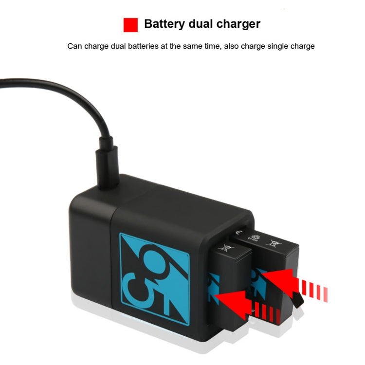 Dual Batteries Charger with USB-C / Type-C Cable for GoPro HERO6 /5 - Charger by PMC Jewellery | Online Shopping South Africa | PMC Jewellery | Buy Now Pay Later Mobicred