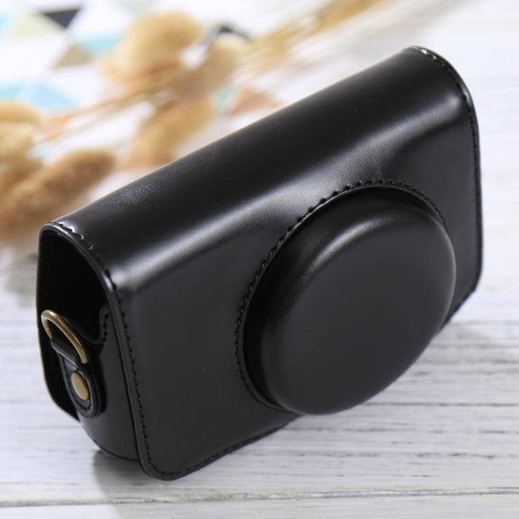 Full Body Camera PU Leather Case Bag with Strap for Canon PowerShot SX730 HS / SX720 HS (Black) - free shipping - PMC TechLife - Order now!