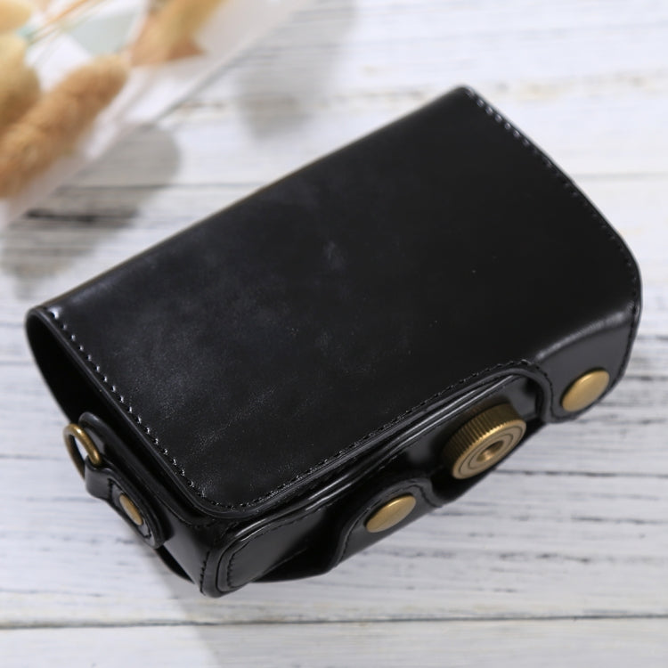 Full Body Camera PU Leather Case Bag with Strap for Canon PowerShot SX730 HS / SX720 HS (Black) - free shipping - PMC TechLife - Order now!