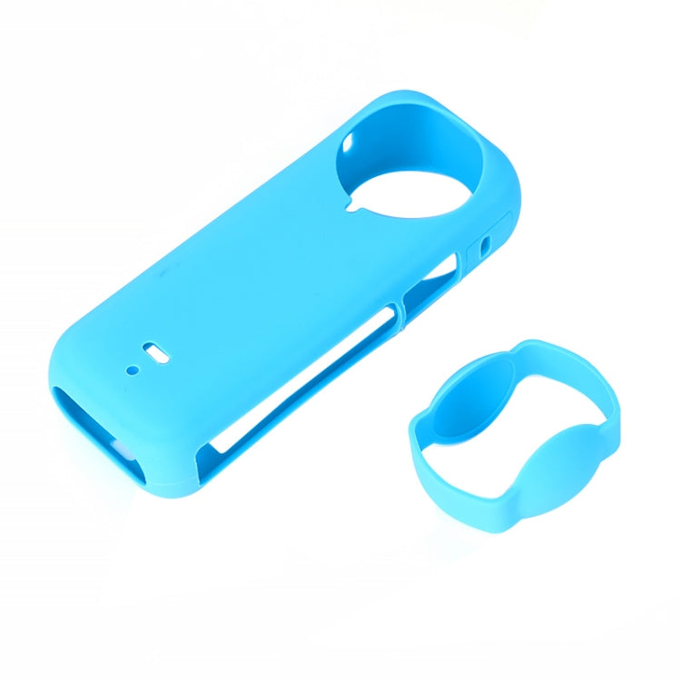 For Insta360 X4 Silicone Protective Case with Lens Cover (Blue) - Case & Bags by PMC TechLife | Online Shopping South Africa | PMC TechLife | Buy Now Pay Later Mobicred