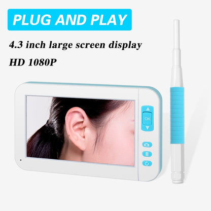 C01 4.3 Inch Screen Display HD1080P Visual Earspoon Endoscope with 6 LEDs, Diameter:5.5mm -  by PMC Jewellery | Online Shopping South Africa | PMC Jewellery | Buy Now Pay Later Mobicred