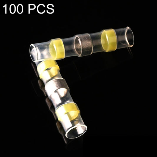 100 PCS AWG12-10 4-6mm Seal Heat Shrink Butt Wire Connectors Yellow Terminals Solder Sleeve(Yellow) - Solder Sleeve by PMC Jewellery | Online Shopping South Africa | PMC Jewellery | Buy Now Pay Later Mobicred