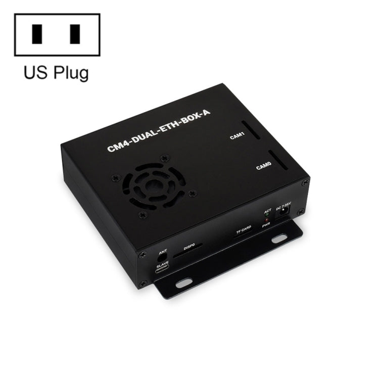 Waveshare Dual Gigabit Ethernet Mini-Computer with Metal Case & Cooling Fan for Raspberry Pi CM4(US Plug) - free shipping - PMC Jewellery - Order now!