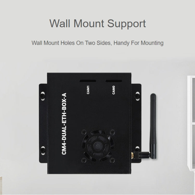 Waveshare Dual Gigabit Ethernet Mini-Computer with Metal Case & Cooling Fan for Raspberry Pi CM4(US Plug) - free shipping - PMC Jewellery - Order now!