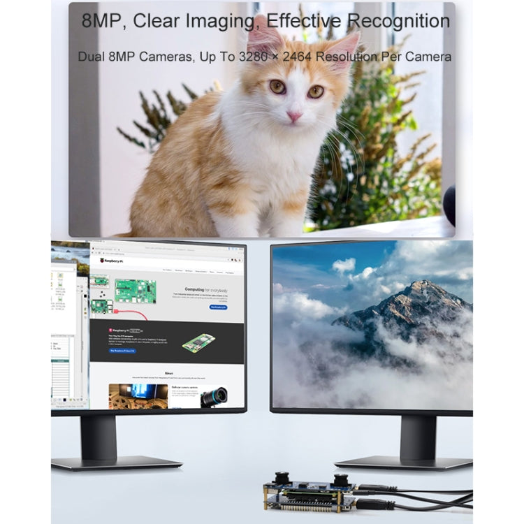 Waveshare Binocular Camera Base Board with Interface Expander for Raspberry Pi Compute Module 4 - Modules Expansions Accessories by WAVESHARE | Online Shopping South Africa | PMC Jewellery | Buy Now Pay Later Mobicred