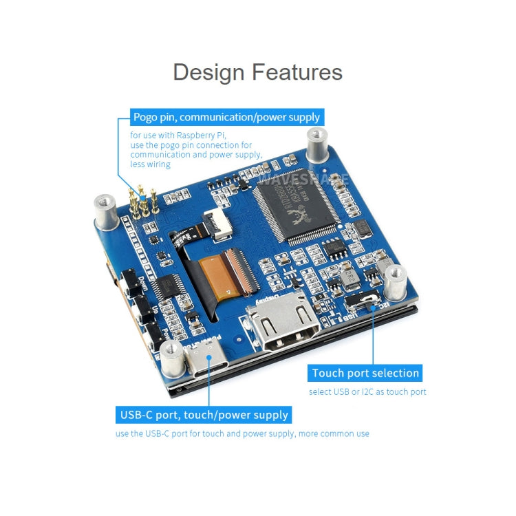 Waveshare 2.8 inch 480x640 HDMI IPS LCD Display (H) Fully Laminated Screen - Modules Expansions Accessories by WAVESHARE | Online Shopping South Africa | PMC Jewellery | Buy Now Pay Later Mobicred