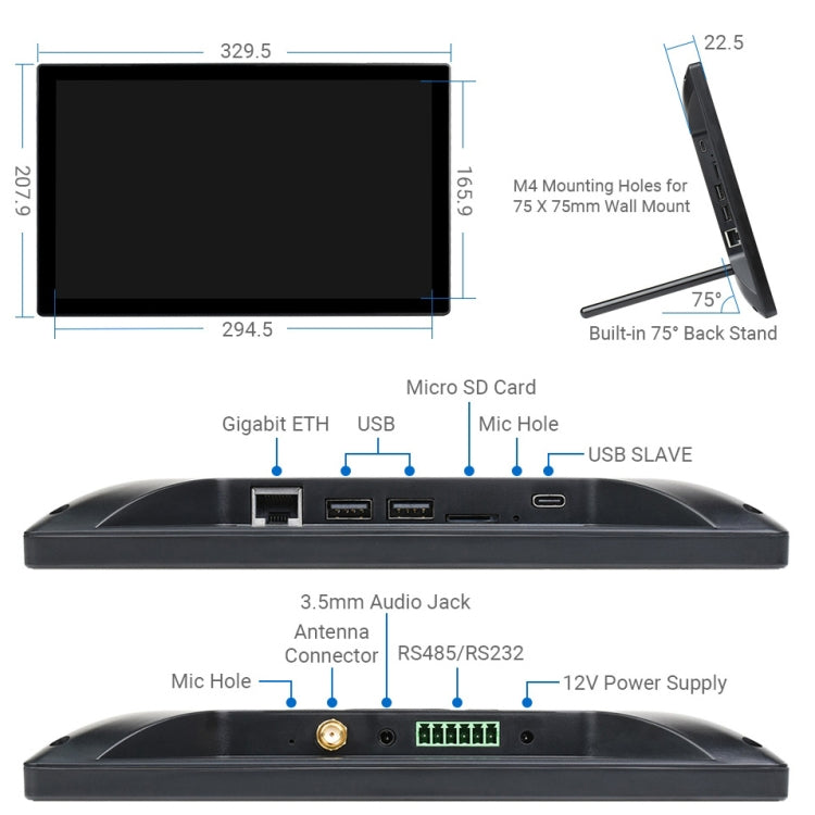 WAVESHARE Mini-Computer Powered by Raspberry Pi CM4 Touch Screen(UK Plug) - free shipping - PMC Jewellery - Order now!