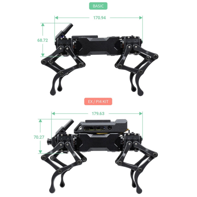 Waveshare WAVEGO 12-DOF Bionic Dog-Like Robot, Extension Pack(US Plug) - free shipping - PMC Jewellery - Order now!