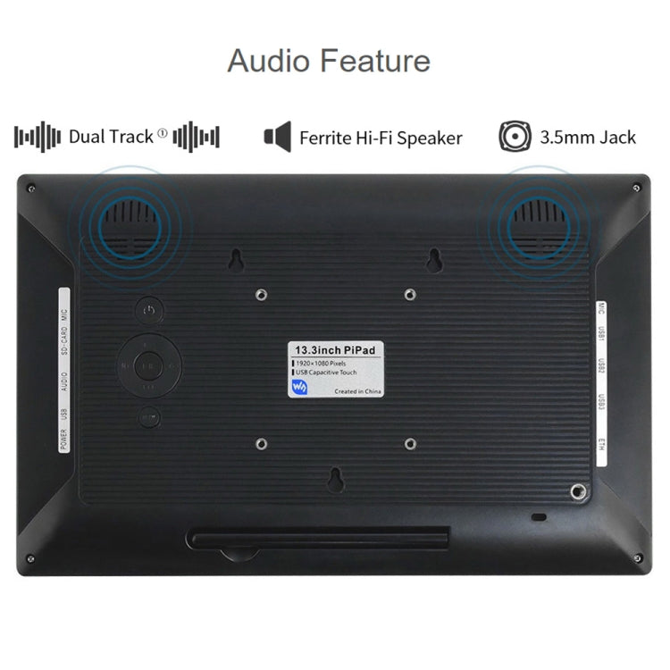 Waveshare 13.3 inch Mini-Computer Powered by Raspberry Pi 3A+, HD Touch Screen(US Plug) - free shipping - PMC Jewellery - Order now!
