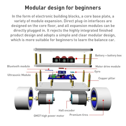 Yahboom STM32 Intelligent Two-wheel Single-chip Microcomputer Balance Car - Others by YAHBOOM | Online Shopping South Africa | PMC Jewellery | Buy Now Pay Later Mobicred