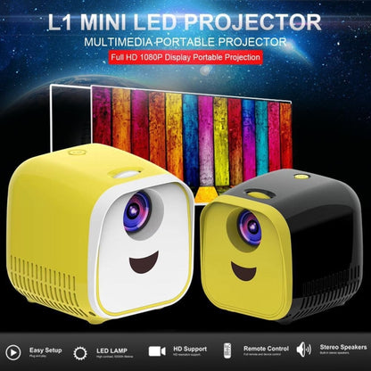 L1 Children Projector Mini LED Portable Home Speaker Projector, AU Plug(Black) - LED Projector by PMC Jewellery | Online Shopping South Africa | PMC Jewellery | Buy Now Pay Later Mobicred