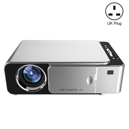 T6 2000ANSI Lumens Mini Theater Projector, Android 7.1 RK3128 Quad Core, 1GB+8GB, UK Plug(Silver) - LED Projector by PMC Jewellery | Online Shopping South Africa | PMC Jewellery | Buy Now Pay Later Mobicred