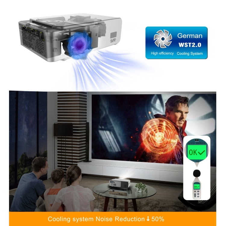 T6 3500ANSI Lumens 1080P LCD Mini Theater Projector, Standard Version, UK Plug(Red) - LED Projector by PMC Jewellery | Online Shopping South Africa | PMC Jewellery | Buy Now Pay Later Mobicred