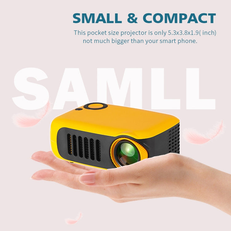 A2000 1080P Mini Portable Smart Projector Children Projector, US Plug(White Grey) - Mini Projector by PMC Jewellery | Online Shopping South Africa | PMC Jewellery | Buy Now Pay Later Mobicred