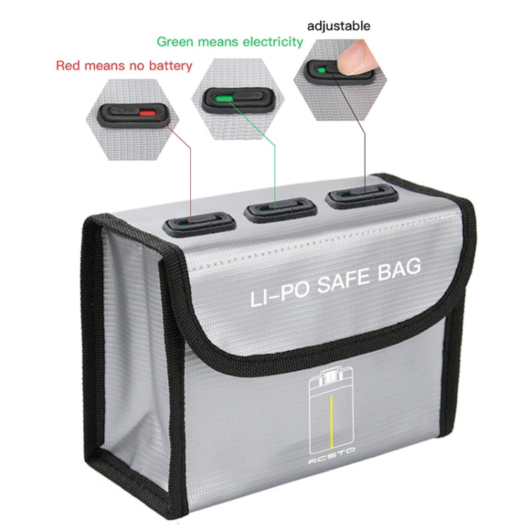 RCSTQ for FIMI X8 Mini Drone 2 x Batteries Li-Po Safe Explosion-proof Storage Bag (Silver) -  by RCSTQ | Online Shopping South Africa | PMC Jewellery | Buy Now Pay Later Mobicred