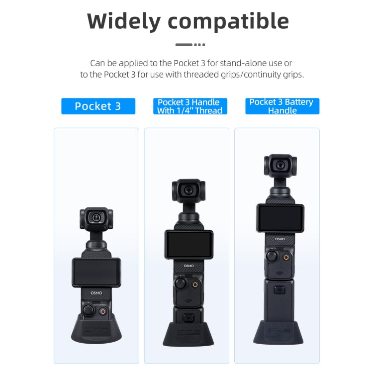 For DJI Osmo Pocket 3 STARTRC Silicone Desktop Base Bracket (Black) - Mount & Holder by STARTRC | Online Shopping South Africa | PMC Jewellery | Buy Now Pay Later Mobicred