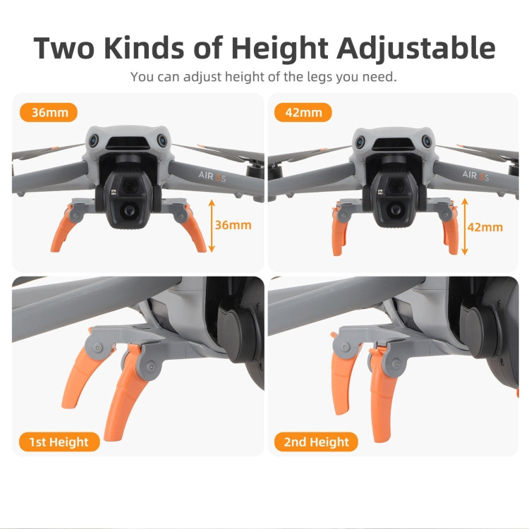 For DJI Air 3S / 3 Sunnylife Landing Gear Extensions Heightened Spider Gears Support Leg (Grey) - free shipping - PMC TechLife - Order now!