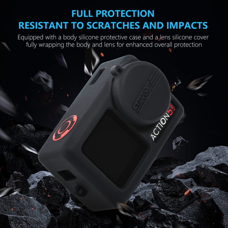 For DJI Osmo Action 5 Pro STARTRC Silicone Protective Case with Lens Cover (Grey) - free shipping - PMC TechLife - Order now!