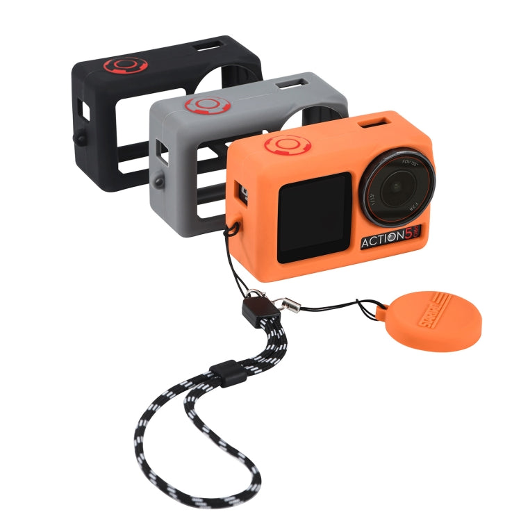 For DJI Osmo Action 5 Pro STARTRC Silicone Protective Case with Lens Cover (Grey) - free shipping - PMC TechLife - Order now!