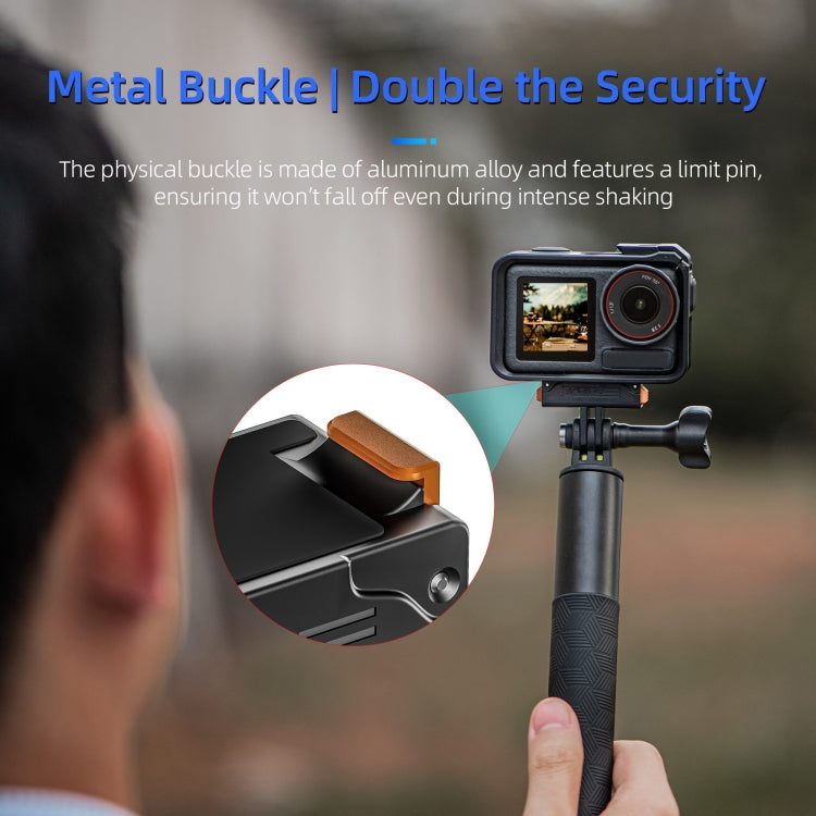 For DJI Osmo Action 5 Pro / 4 / 3 STARTRC Plastic Quick Adapter Magnetic Extension Bracket (Black) - free shipping - PMC TechLife - Order now!