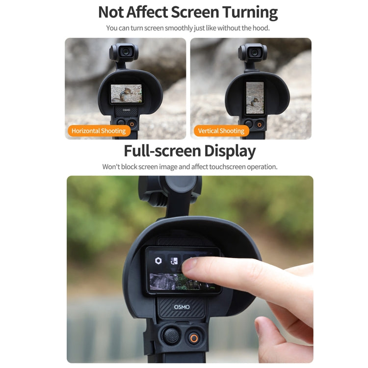 For DJI OSMO Pocket 3 Sunnylife Sunshade Screen Protective Cover Hood (Black) - free shipping - PMC TechLife - Order now!