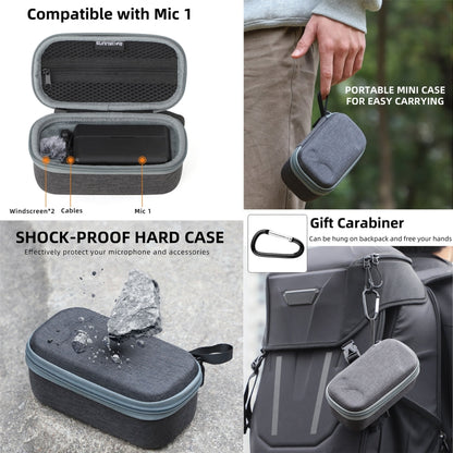 For DJI Mic 2 Sunnylife B770 Mini Carrying Case Wireless Microphone Storage Bag (Grey) - Case & Bags by Sunnylife | Online Shopping South Africa | PMC Jewellery | Buy Now Pay Later Mobicred