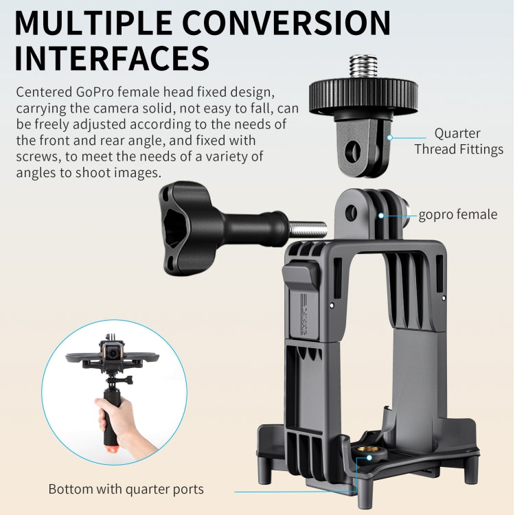For DJI Avata 2 STARTRC Action Camera Holder Mount Drone Expansion Bracket (Black) - free shipping - PMC TechLife - Order now!