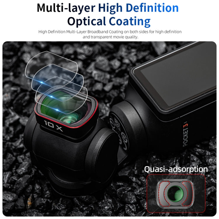 For DJI OSMO Pocket 3 STARTRC 10X Macro Lens Filter (Black) - free shipping - PMC TechLife - Order now!