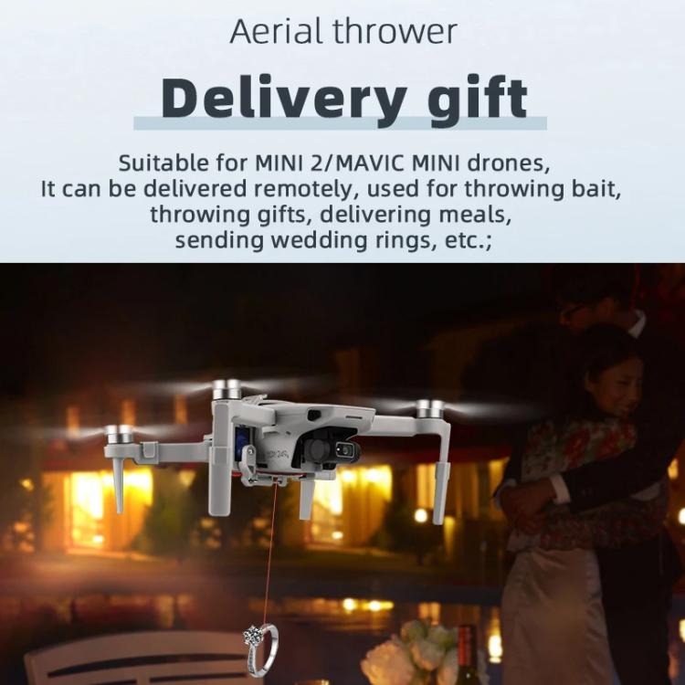 For DJI Mini 2 / Mavic Mini Air-Dropping System Thrower Parabolic (Grey) - free shipping - PMC TechLife - Order now!