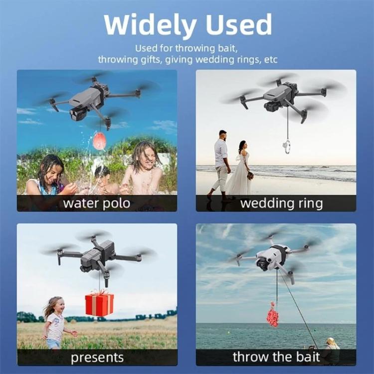 BRDRC Air-Dropping System Drone Thrower Parabolic For DJI Mini 4 Pro / 3 Pro / Air 3 / Mavic 3 / 3 Pro (Black) - free shipping - PMC TechLife - Order now!