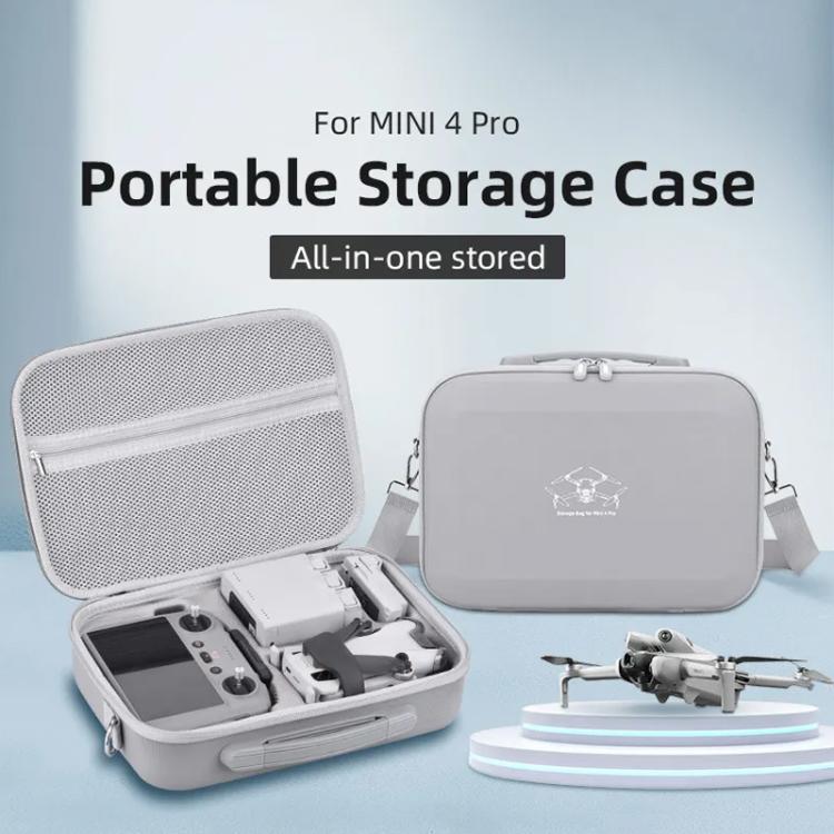 For DJI Mini 4 Pro BRDRC Shoulder Drone Remote Control Storage Carrying Bag (Grey) - free shipping - PMC TechLife - Order now!