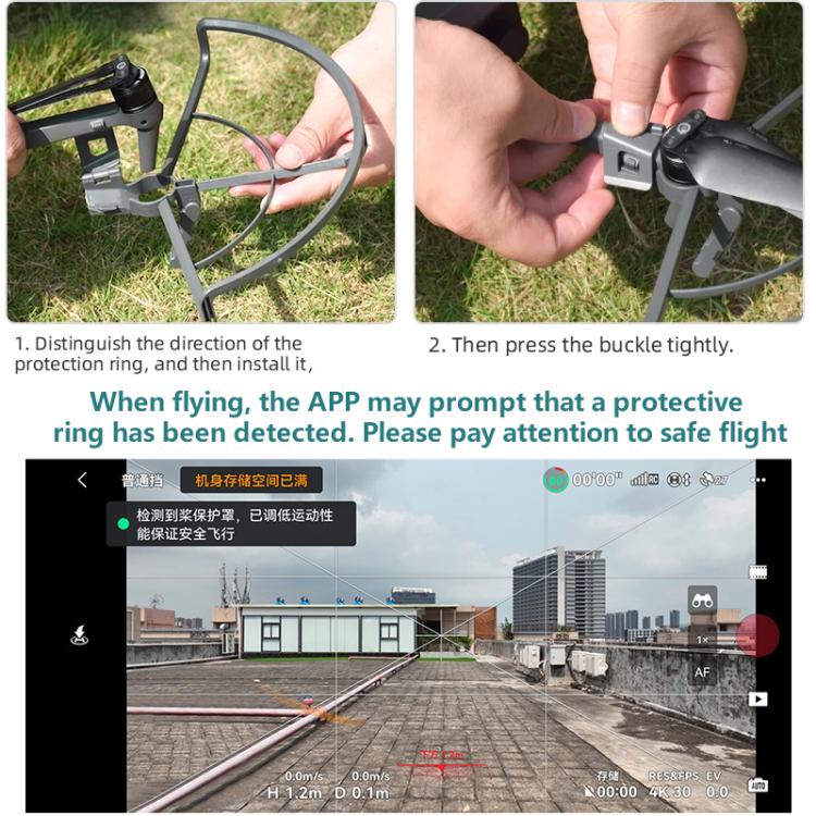For DJI Mavic 3 / 3 Pro BRDRC Drone Propeller Protective Guard Anti-collision Ring (Grey) - free shipping - PMC TechLife - Order now!