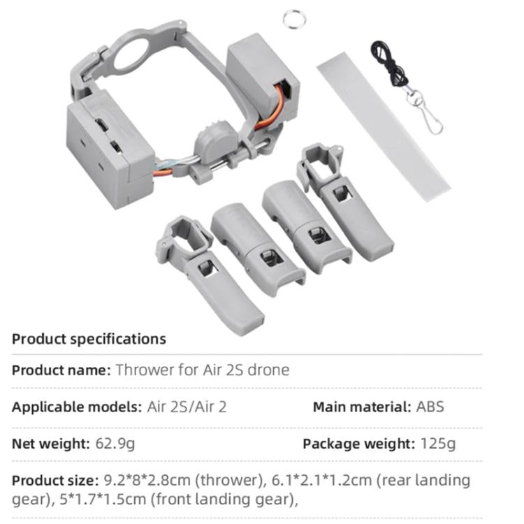 For DJI Mavic Air 2 / Air 2S BRDRC Air-Dropping System Thrower Parabolic (Grey) - free shipping - PMC TechLife - Order now!