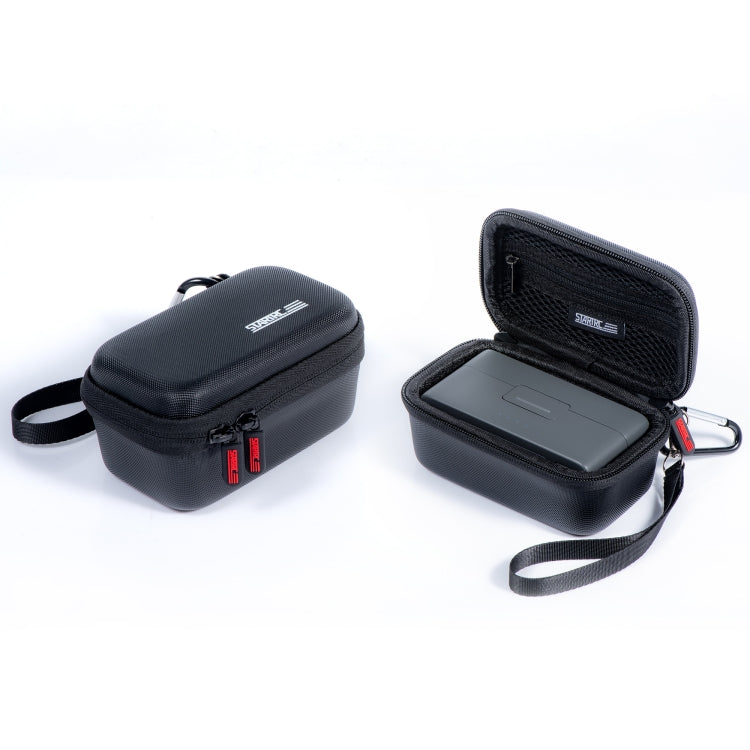 For DJI MIC 2 STARTRC Diamond Texture PU Portable Carry Case with Carabiner & Strap (Black) - DJI Mic Series by STARTRC | Online Shopping South Africa | PMC Jewellery | Buy Now Pay Later Mobicred