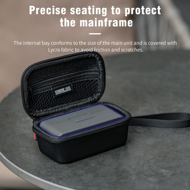 For DJI MIC 2 STARTRC Diamond Texture PU Portable Carry Case with Carabiner & Strap (Black) - DJI Mic Series by STARTRC | Online Shopping South Africa | PMC Jewellery | Buy Now Pay Later Mobicred