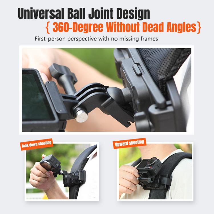 STARTRC Magnetic  Backpack Clip Mount for DJI Osmo 360 / GoPro Action Cameras (Black) - free shipping - PMC TechLife - Order now!