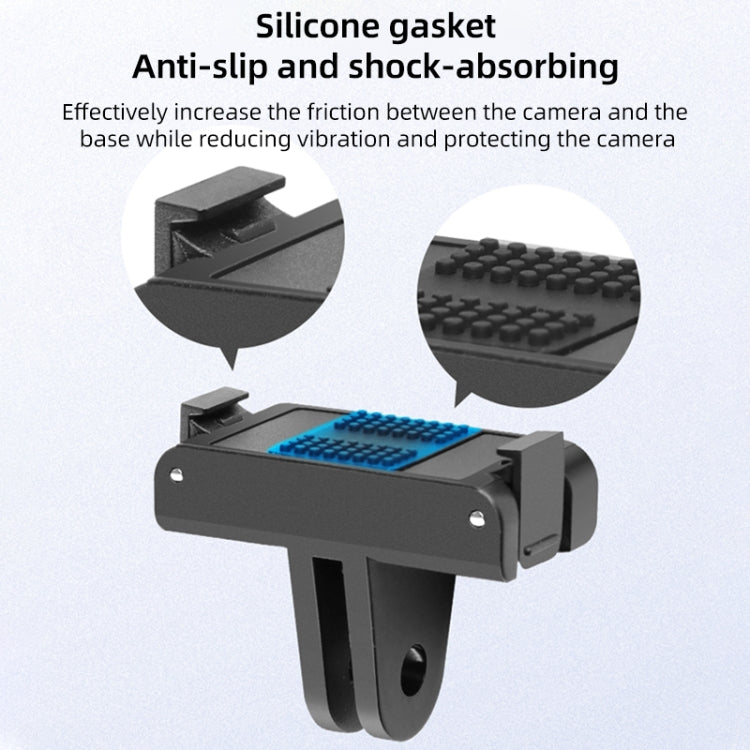 For DJI Osmo Action 5 Pro / 4  / 3 Magnetic Quick Release Base Mount Adapter (Black) - free shipping - PMC TechLife - Order now!