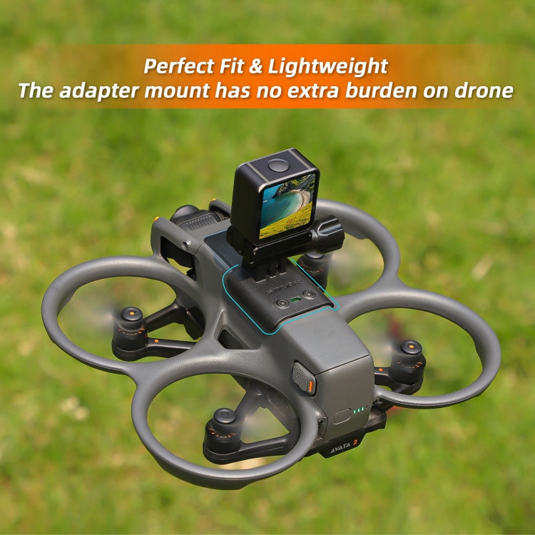 For DJI Avata 2 Sunnylife Action Camera Holder Mount Drone Light Bracket Lamp (Black) - Mount & Holder by Sunnylife | Online Shopping South Africa | PMC TechLife | Buy Now Pay Later Mobicred