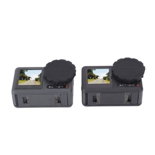 For DJI Osmo Action 3 / 4 Sunnylife 2pcs Scratch-resistant Camera Lens Cap Cover (Black) -  by Sunnylife | Online Shopping South Africa | PMC Jewellery | Buy Now Pay Later Mobicred
